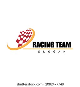 Race flag icon, simple design illustration vector