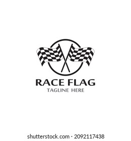 Race-Flag-Symbol, einfache Design-Vektorgrafik