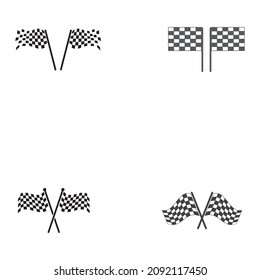 Race-Flag-Symbol, einfache Design-Vektorgrafik