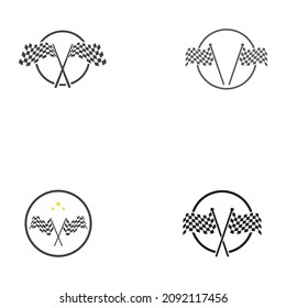Race flag icon, simple design illustration vector