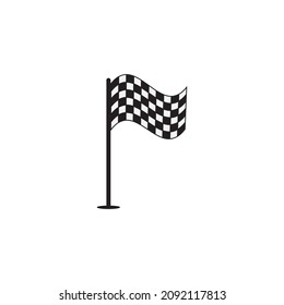 Race flag icon, simple design illustration vector