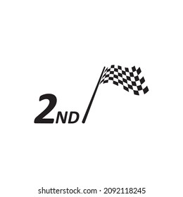 Race flag icon, simple design illustration vector