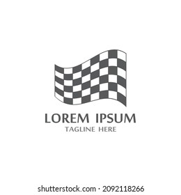 Race flag icon, simple design illustration vector