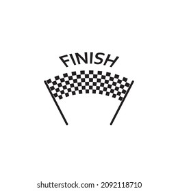 Race-Flag-Symbol, einfache Design-Vektorgrafik