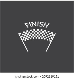 Race flag icon, simple design illustration vector