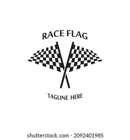 Race flag icon, simple design illustration vector