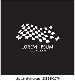 Icono de marca de carrera, vector de ilustración de diseño simple