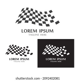 Race-Flag-Symbol, einfache Design-Vektorgrafik