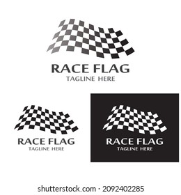 Race flag icon, simple design illustration vector