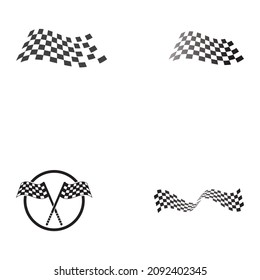Race-Flag-Symbol, einfache Design-Vektorgrafik