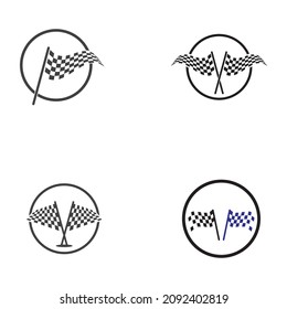 Icono de marca de carrera, vector de ilustración de diseño simple