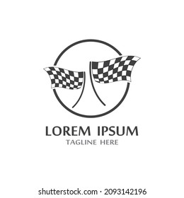 Icono de marca de carrera, vector de ilustración de diseño simple