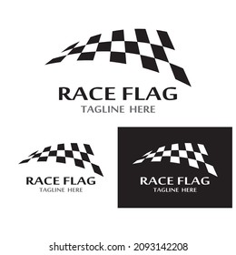 Race flag icon, simple design illustration vector