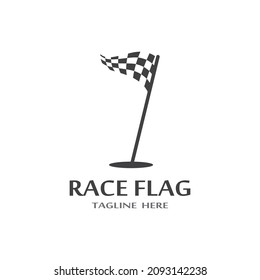 Race flag icon, simple design illustration vector