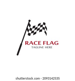 Race flag icon, simple design illustration vector