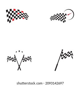 Race-Flag-Symbol, einfache Design-Vektorgrafik