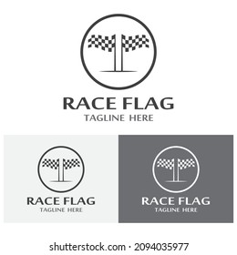 Race flag icon, simple design illustration vector