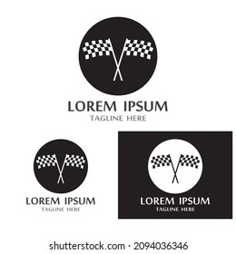 Icono de marca de carrera, vector de ilustración de diseño simple
