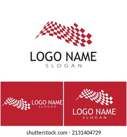 Race flag icon, simple design illustration vector