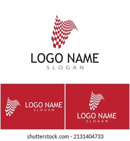 Icono de marca de carrera, vector de ilustración de diseño simple