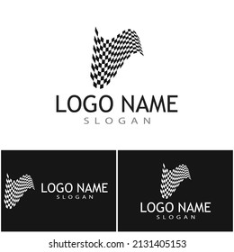 Race flag icon, simple design illustration vector