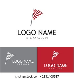 Race flag icon, simple design illustration vector