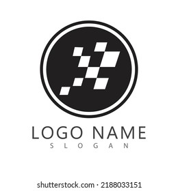 Icono de marca de carrera ilustración de diseño simple vector