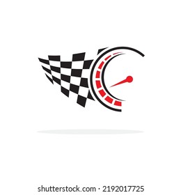 Race flag icon, simple design illustration vector