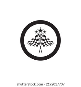 Race-Flag-Symbol, einfache Design-Vektorgrafik