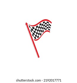 Race flag icon, simple design illustration vector