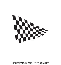 Race-Flag-Symbol, einfache Design-Vektorgrafik