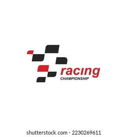 Race flag icon, simple design illustration vector