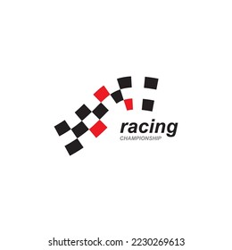Race flag icon, simple design illustration vector