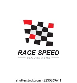 Icono de marca de carrera, vector de ilustración de diseño simple