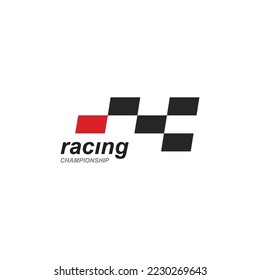 Race flag icon, simple design illustration vector