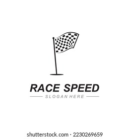 Icono de marca de carrera, vector de ilustración de diseño simple