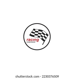 Race flag icon, simple design illustration vector