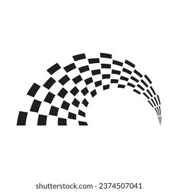 Icono de marca de carrera, vector de ilustración de diseño simple
