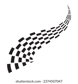 Race flag icon, simple design illustration vector