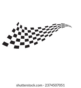 Race flag icon, simple design illustration vector
