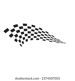 Race flag icon, simple design illustration vector