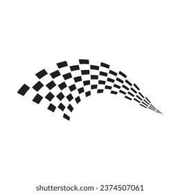 Race flag icon, simple design illustration vector