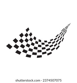 Race-Flag-Symbol, einfache Design-Vektorgrafik