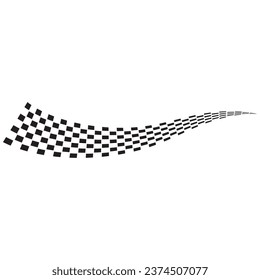 Race flag icon, simple design illustration vector