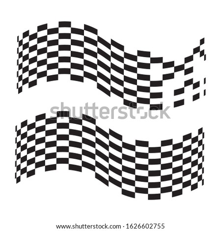 Race flag icon, simple design illustration vector