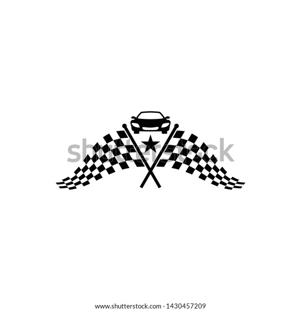 Race flag icon, simple design\
illustration vector. Speed Flag Simple Design Illustration\
Vector