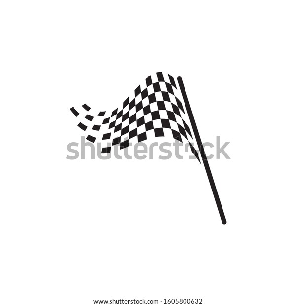 Race\
flag icon, simple design race flag logo template\
