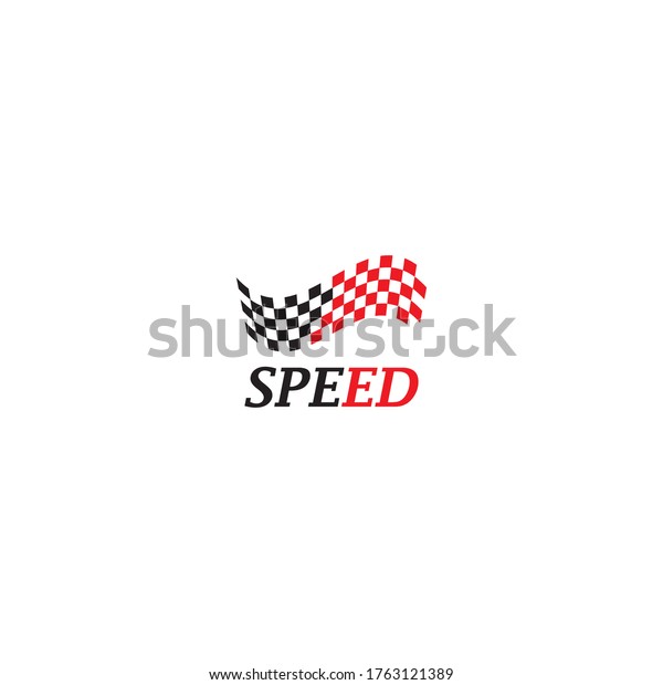 Race flag icon, simple design race flag logo\
template - Vector