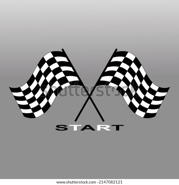The race flag icon. START  symbol. Flat\
Vector illustration