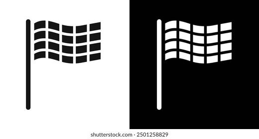 Race flag icon Symbol mark in filled style